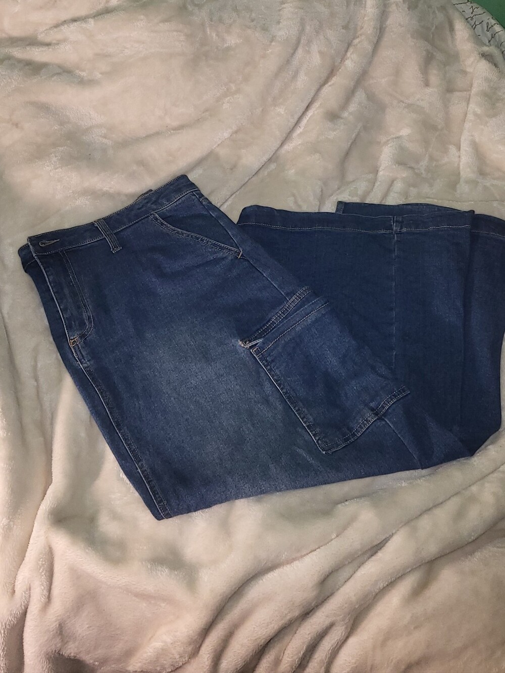 Baccini Dark Blue Maxi Skirt with Cargo Pocket